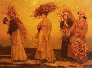 Valentine Cameron Prinsep Prints Home from Gleaning oil painting artist